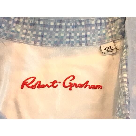 Robert Graham 4XL Blue Shirt Skulls Short Sleeve 4XLarge - Picture 2 of 7